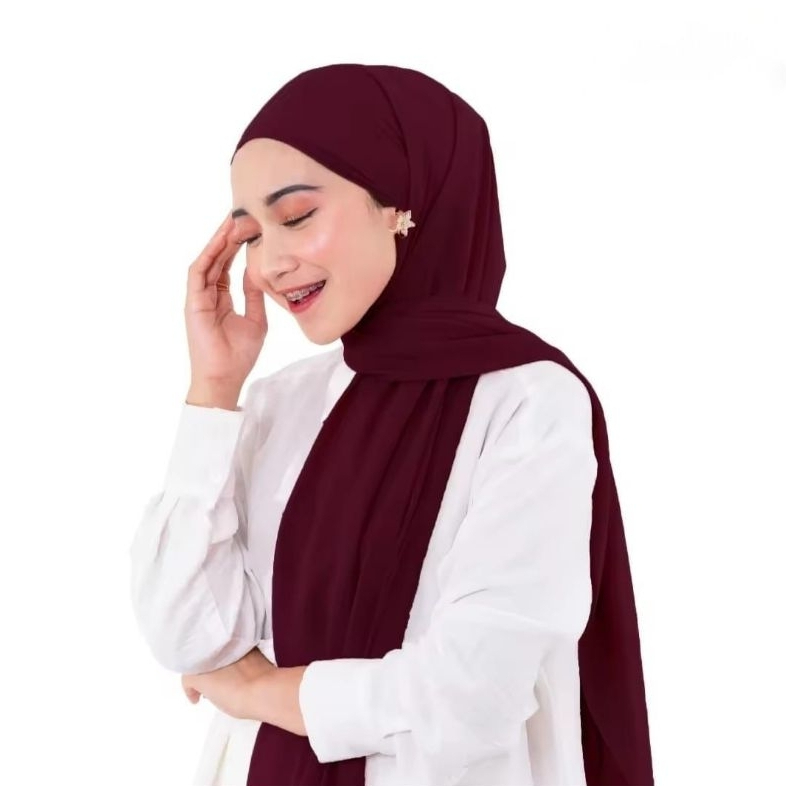 HIJAB JILBAB PASHMINA SERUTY BABY DOLL SELENDANG PANJANG