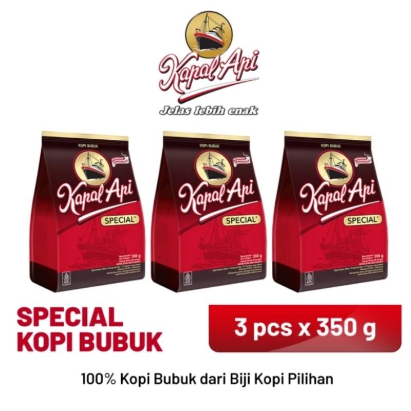 

Kapal Api Bubuk Special Merah 350 Gr