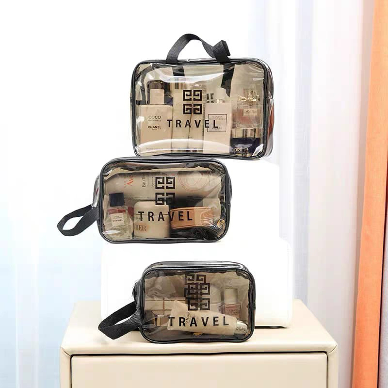 [𝗚𝗢𝗪𝗜𝗦𝗦𝗧𝗢𝗥𝗘] TAS KOSMETIK TRANSPARAN / POUCH KOSMETIK / TRAVEL BAG BENING / POUCH TRAVEL BAG