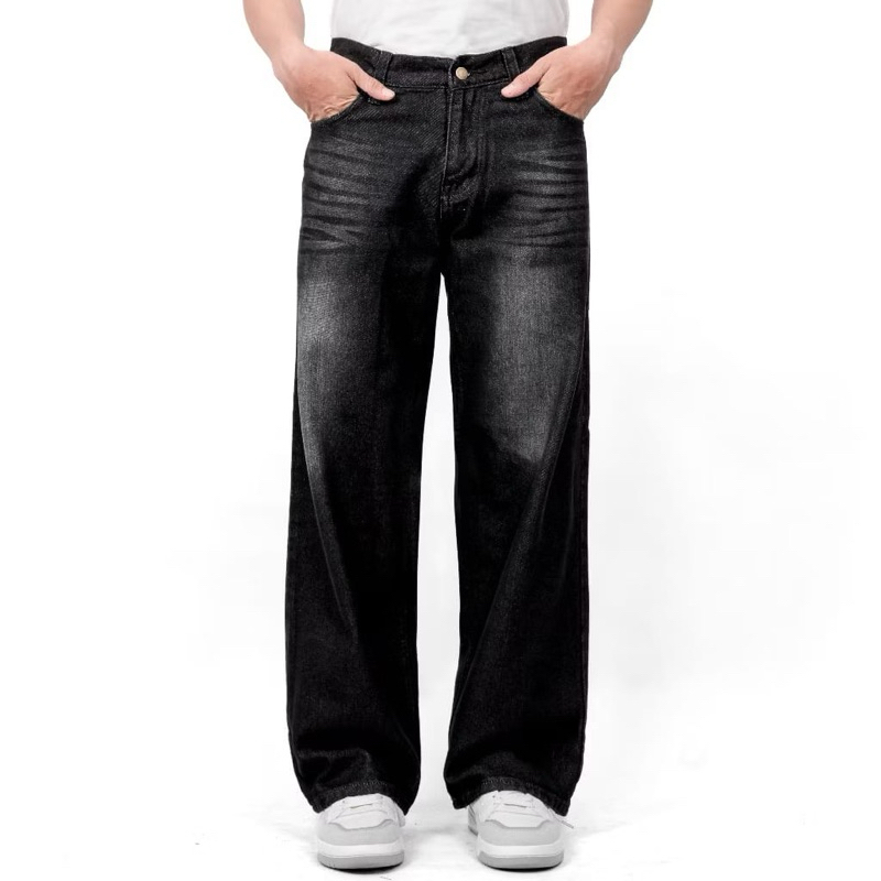 Celana Jeans Pria Panjang Baggy Jeans Celana Jeans Pria Loose Pants Oversize Gombrong