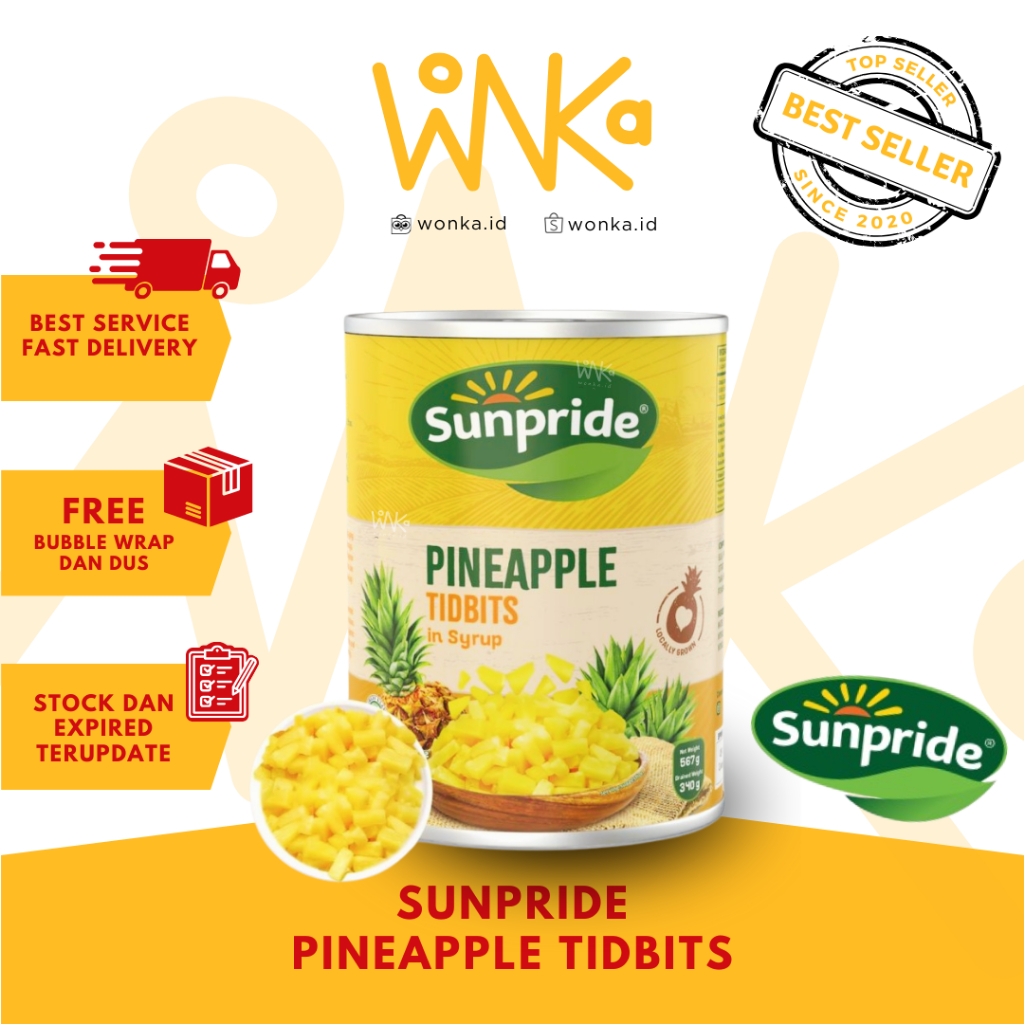 

Sunpride Pineapple Tidbits In Syrup 567gr - Potongan Nanas Tidbits