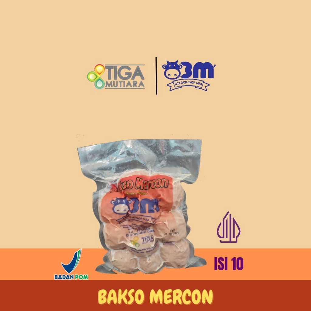 

Baso/Bakso Mercon Isi 10 Tiga Mutiara