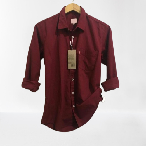 Baju Kemeja Pria Dewasa Polos Lengan Panjang - Kemeja Kantoran Pria Bahan Katun - Kemeja Casual Pria