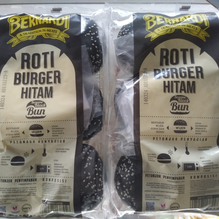 

Roti Burger Hitam Wijen Isi 6 Biji