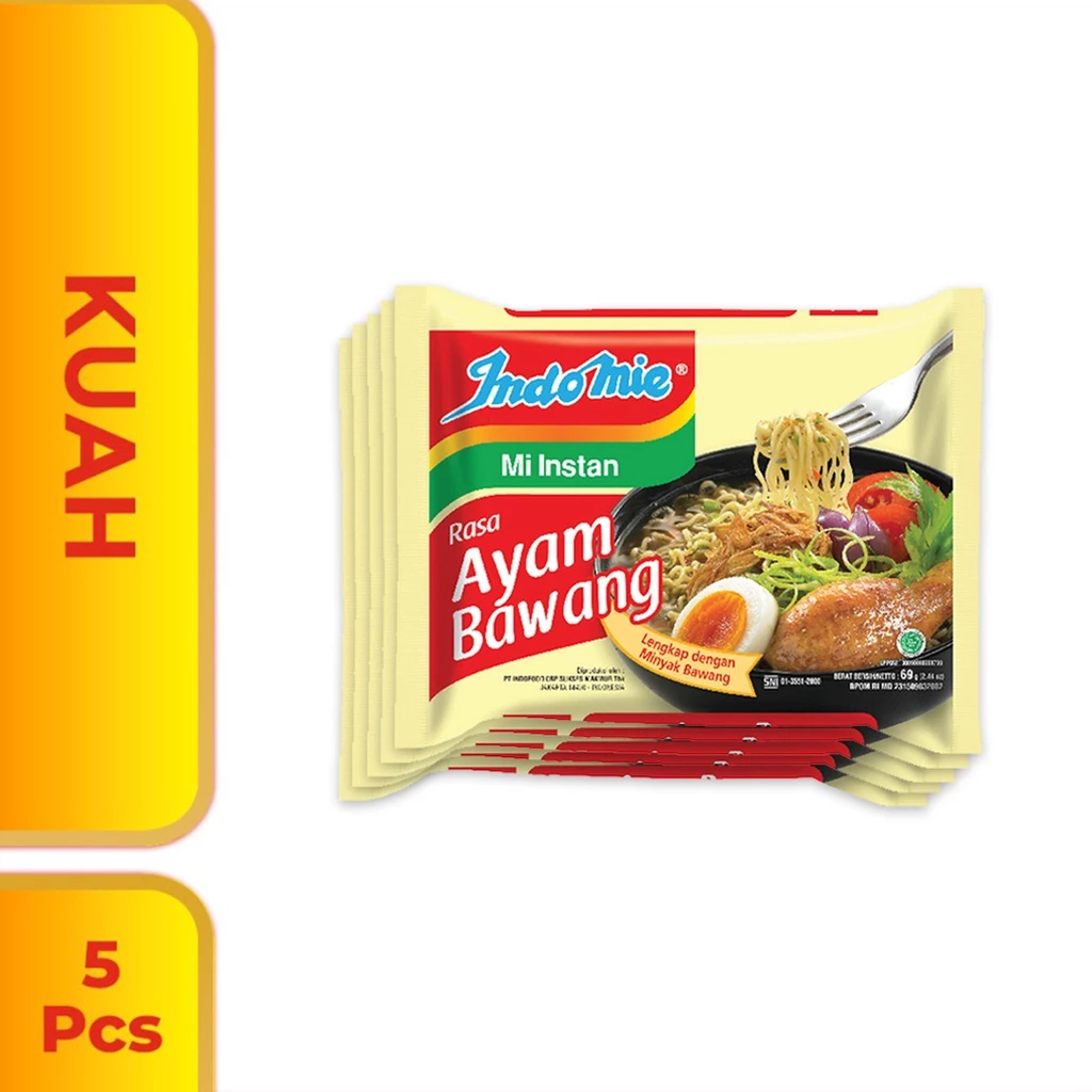 

Indomie Kuah Ayam Bawang 5pcs Mi Instan Gurih dengan Kuah Ayam Bawang
