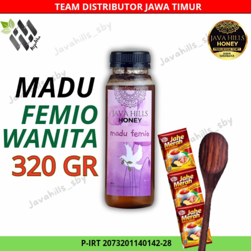 

(BISA COD) JAVAHILLS Madu FEMIO Wanita Dewasa ALAMI Femio Promil Madu Herbal Javahillshoney 330gr LANCAR BULANAN
