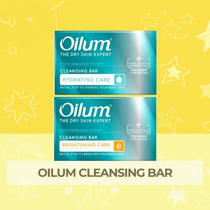 OILUM the dry skin expert cleansing bar 85 gr | hydrating care | brightening care - sabun oilum