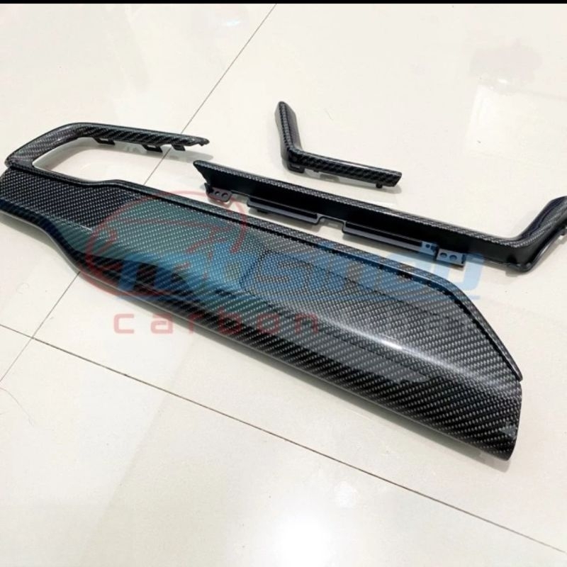 panel dashboard brio mobilio RS carbon fiber asli