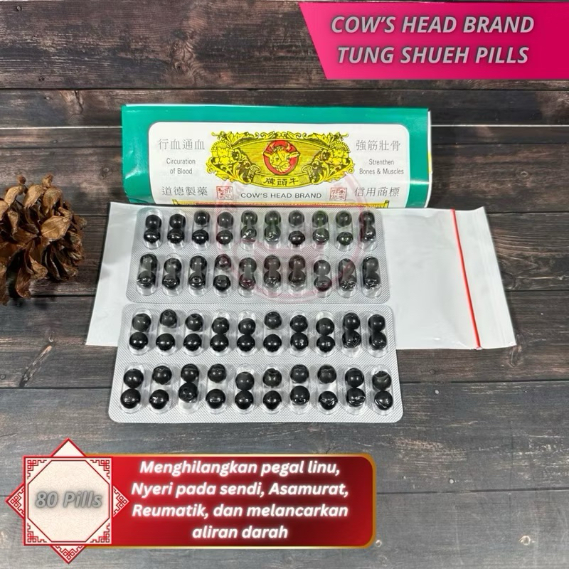 Tung Shoeh Pils Cap Kepala Sapi Obat Rematik Otot Urat Sendi Original