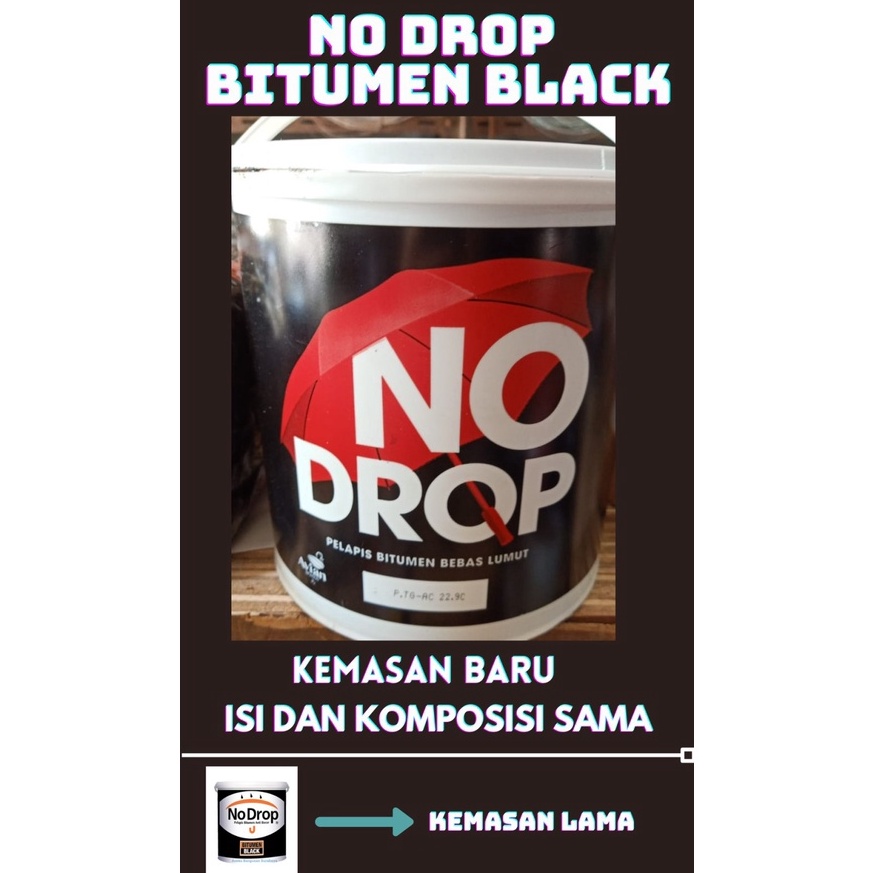 55VIRAL CAT PELAPIS ANTI BOCOR NO DROP BITUMEN BLACK 1KG  NODROP 1KG BITUMEN BLACK  NO DROP BITUMEN 
