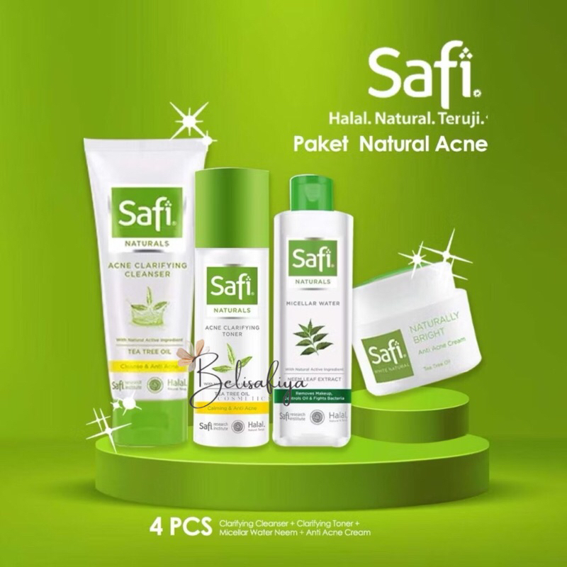 Safi Naturals Acne Mattifying Tea Tree Oil Paket Lengkap