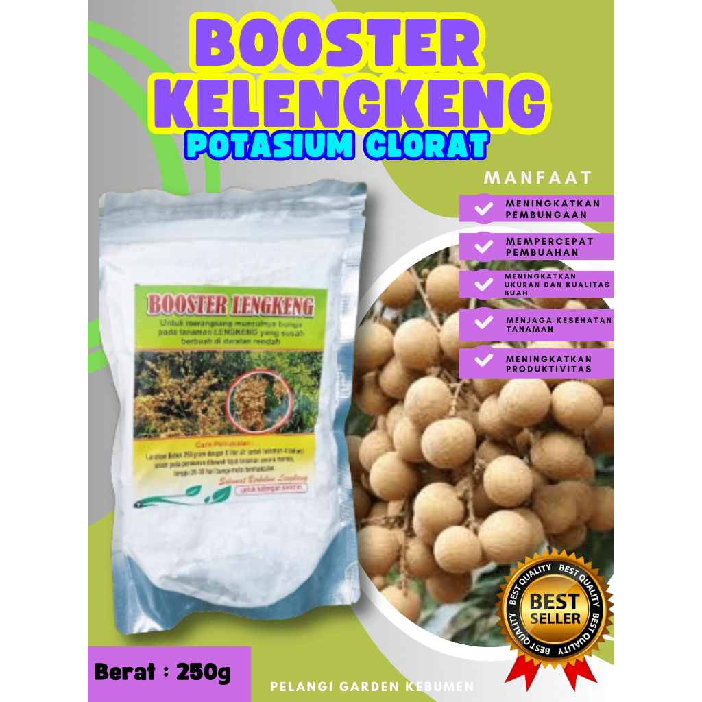 KUALITAS TERBAIK  Booster Buah Kelengkeng Murni 1Kg, Booster Buah Kelengkeng Merah