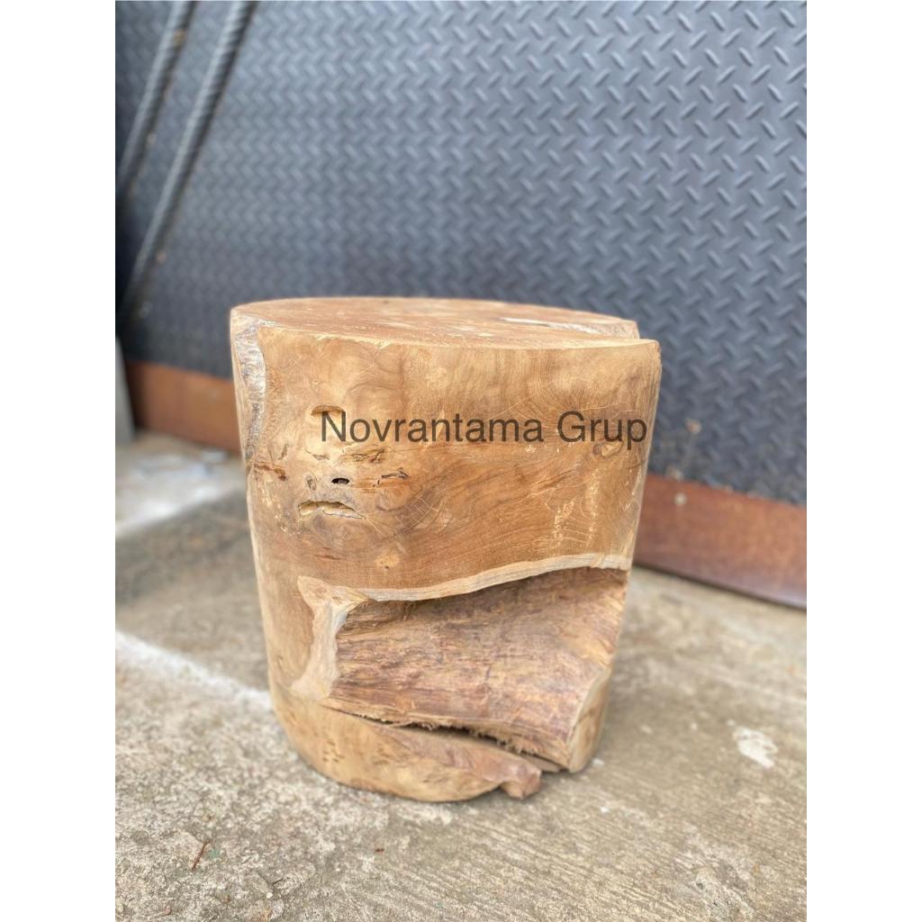Stool Roodwood Bulat / Stool Akar Bulat / Stool Jati akar /  Kursi Rustik Jati / Kursi Akar Jati Bul
