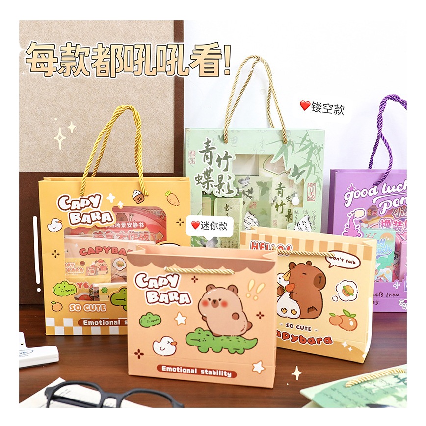 

Paper Bag Capybara Kantong Kado Kapibara Tote Bag Capybara MOMO036