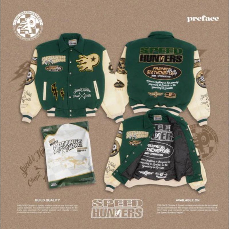 The Green Hunters Preface Wearhouse Varsity Jacket SIZE L
