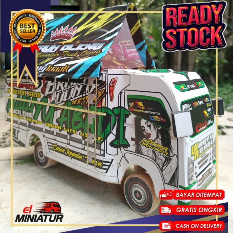 Ready stok Mainan Anak truk Oleng kayu Remote control  WAHYU ABADI PUTIH Terlaris  Lengkap Lampu Ter