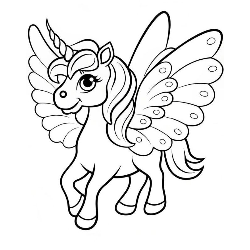 Ayo Mewarnai Unicorn | Worksheet Anak PAUD TK SD | Buku Mewarnai Unicorn | 40 Lembar