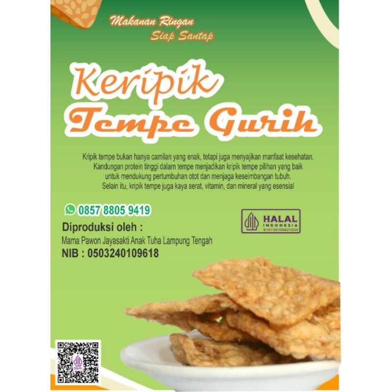 

Camilan Rumahan Keripik Tempe Gurih