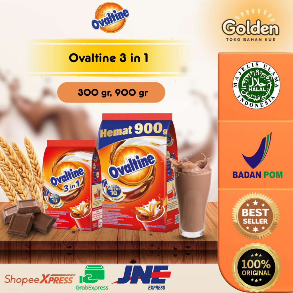 

OVALTINE 3in1 300 gr, 900 gr | susu cokelat murah original