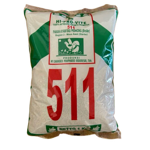 Pakan/Makanan Ayam Broiler - Pokphand 511 Fresh Pack 1Kg / Pakan Ayam 511