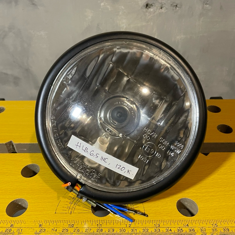 headlamp black 6,5inch