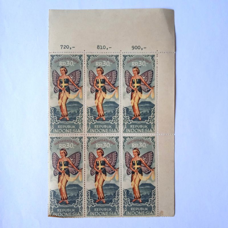 

Antik Perangko Filateli Tahun Pariwisata 1968 Rp.30,- 6pcs Utuh