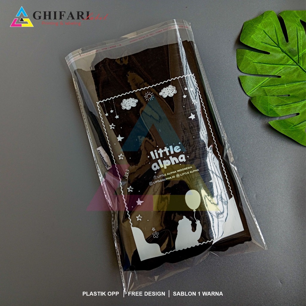 (minimal100pcs)Plastik OPP BENING Sablon plastik /Plastik Transparan /Plastik Kemas Baju / Plastik B