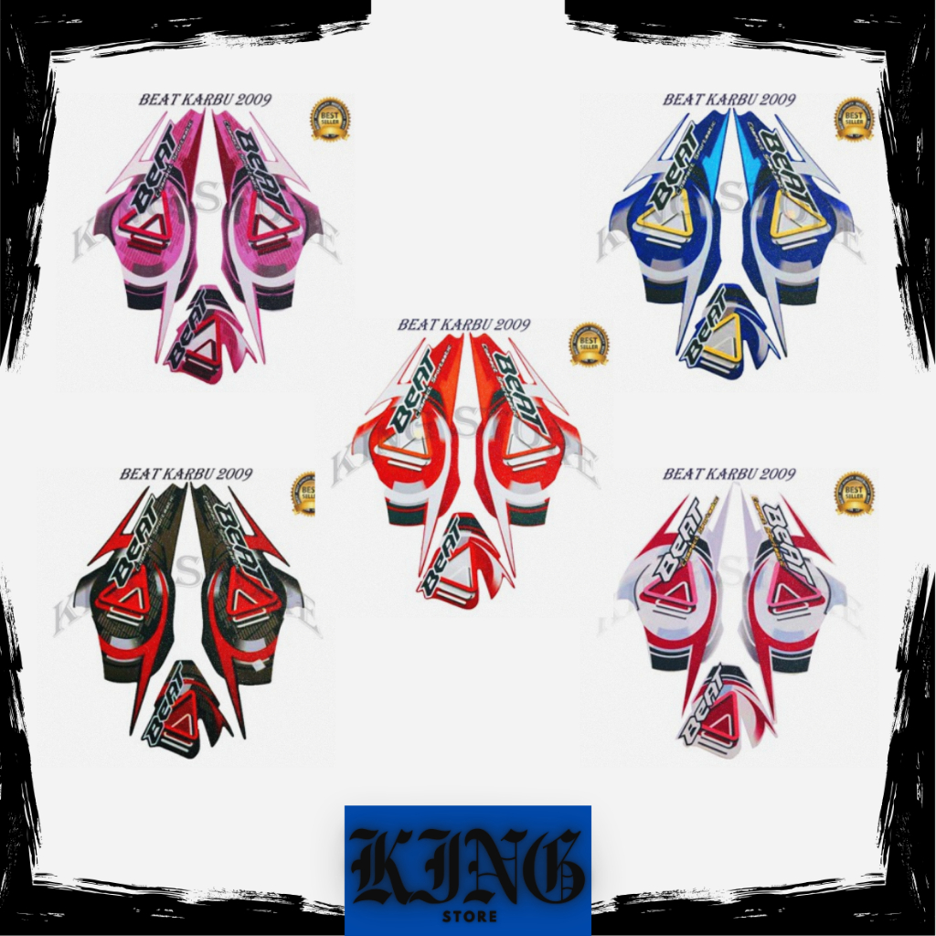 STIKER STRIPING LIS LES POLET BODY MOTOR HONDA BEAT KARBU 2009 LIS LES BODY BEAT KARBU 2009