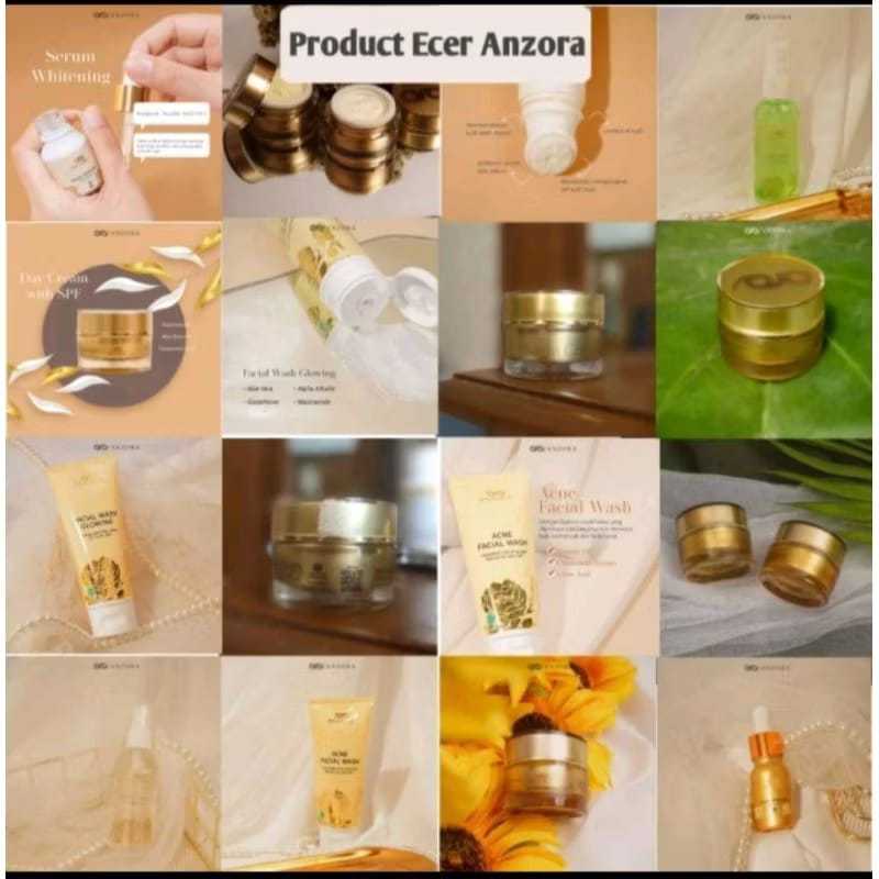 ECER PRODUK ANZORA/SERUM ANZORA/DNA SALMON/JELLY PELICIN ANZORA/DAYCREAM ANZORA/TONER ANZORA