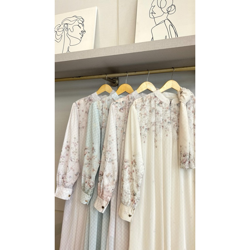 set dress/dress lebaran/gamis set hijab/set hijab/gamis