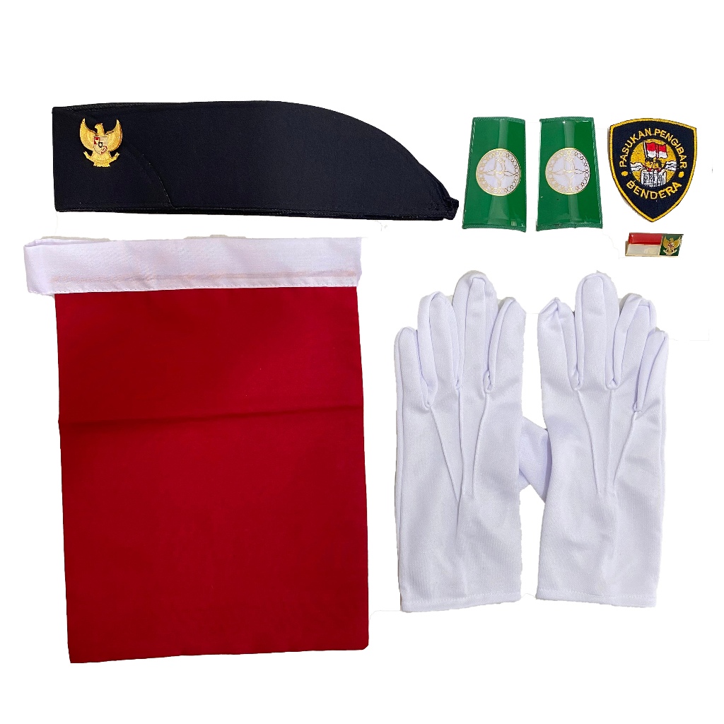 atribut perlengkapan paskibra / 1set perlengkapan paskibra