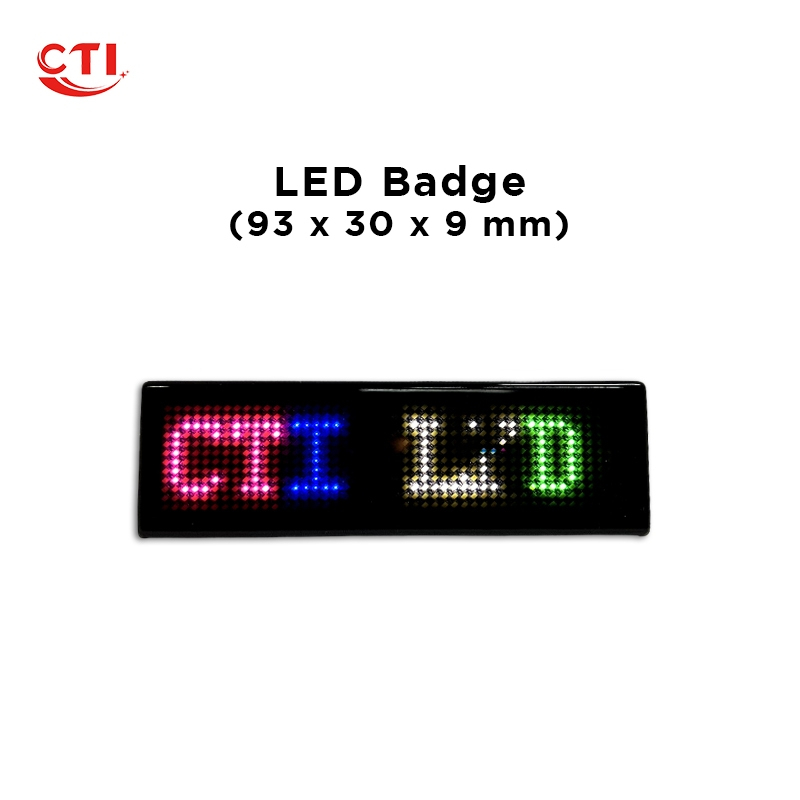 

CTI - Led Badge Name Tag LED /Running Text mini /Tulisan Berjalan /Miniatur truk / papan nama led