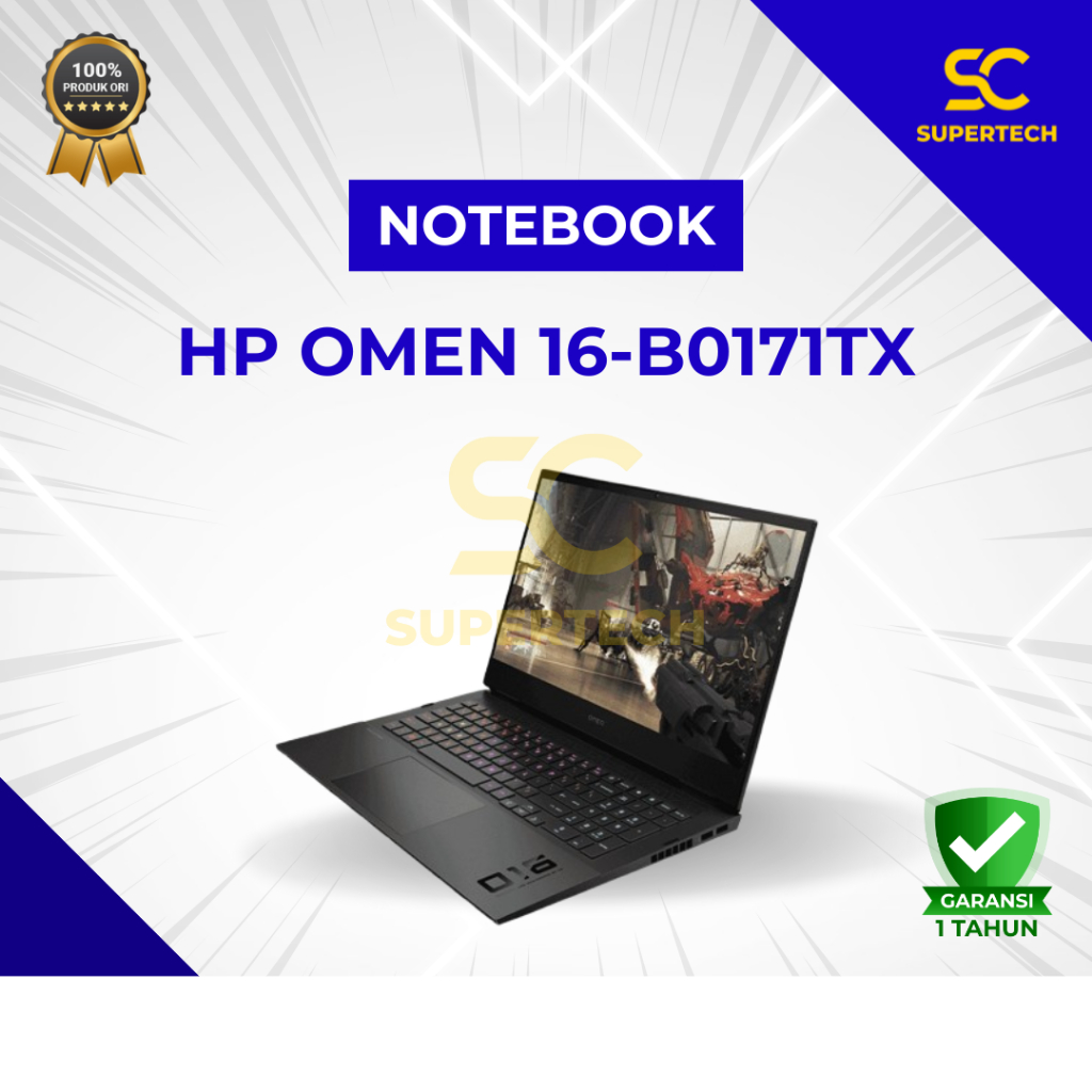 NOTEBOOK HP OMEN 16-B0171TX I7-11800H 32GB 1TBSSD RTX3070 16.1QHD W11