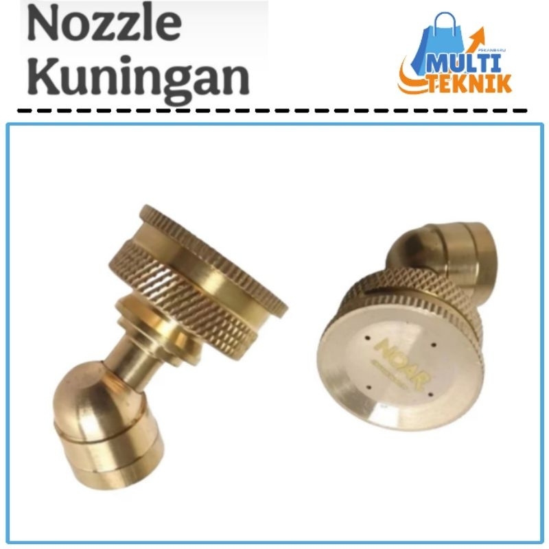 Nozzle Kuningan Brass 4 Lubang Bengkok Sprayer Cuci AC Motor Nozel