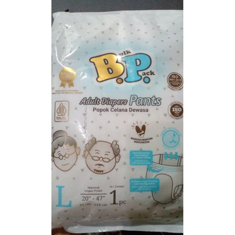 Popok Dewasa Bulk Pack Ukuran L (Celana)