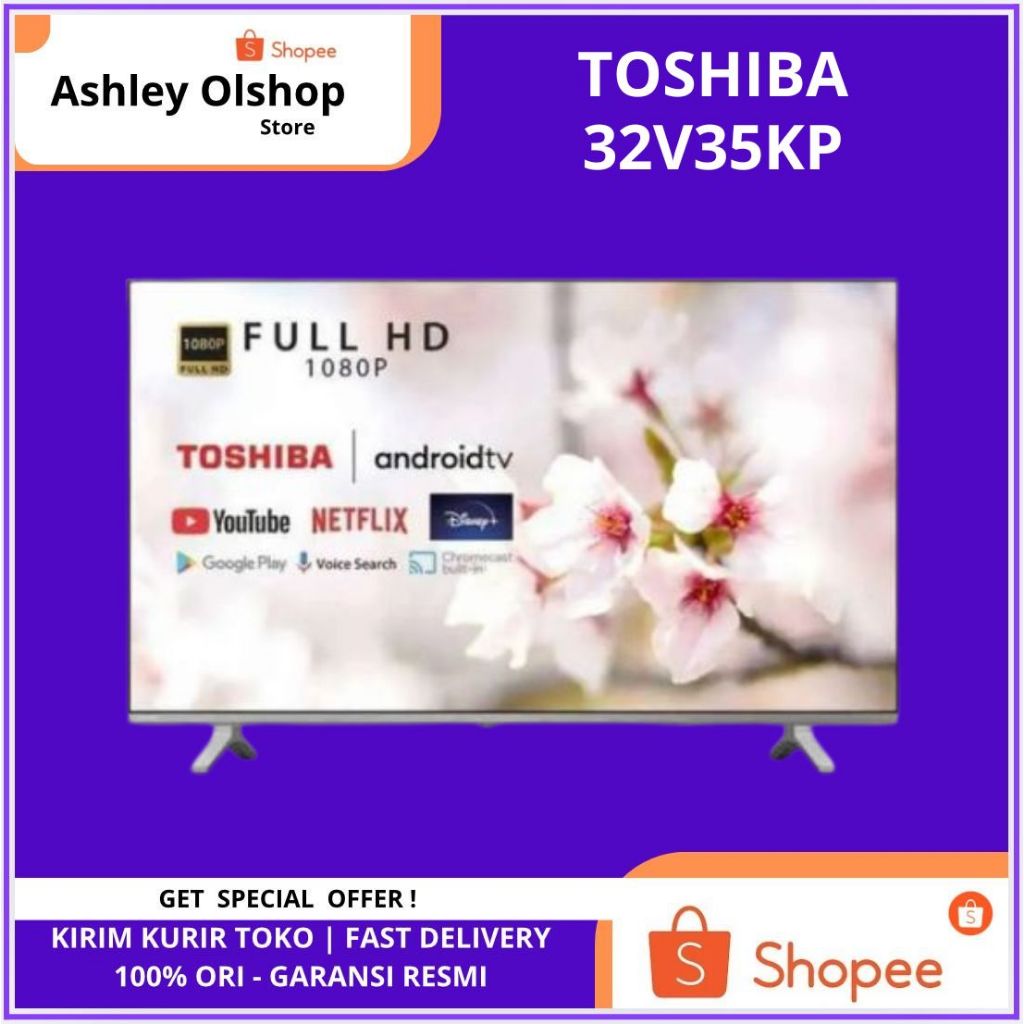 TV 32 Inch Toshiba 32V35KP Android TV Toshiba Inch Digital TV [RESMI]