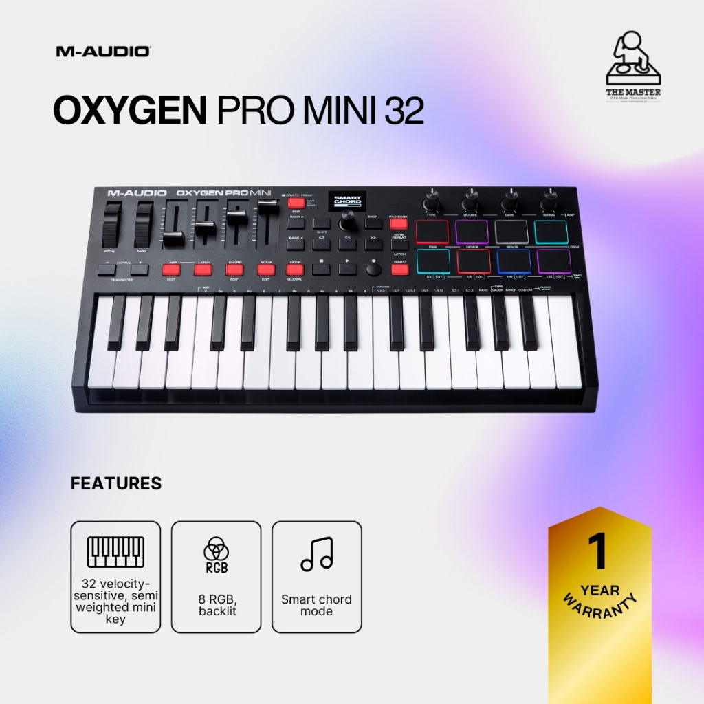 [Ready Stock] M-Audio Oxygen Pro Mini 32 Key USB Keyboard Midi Controller