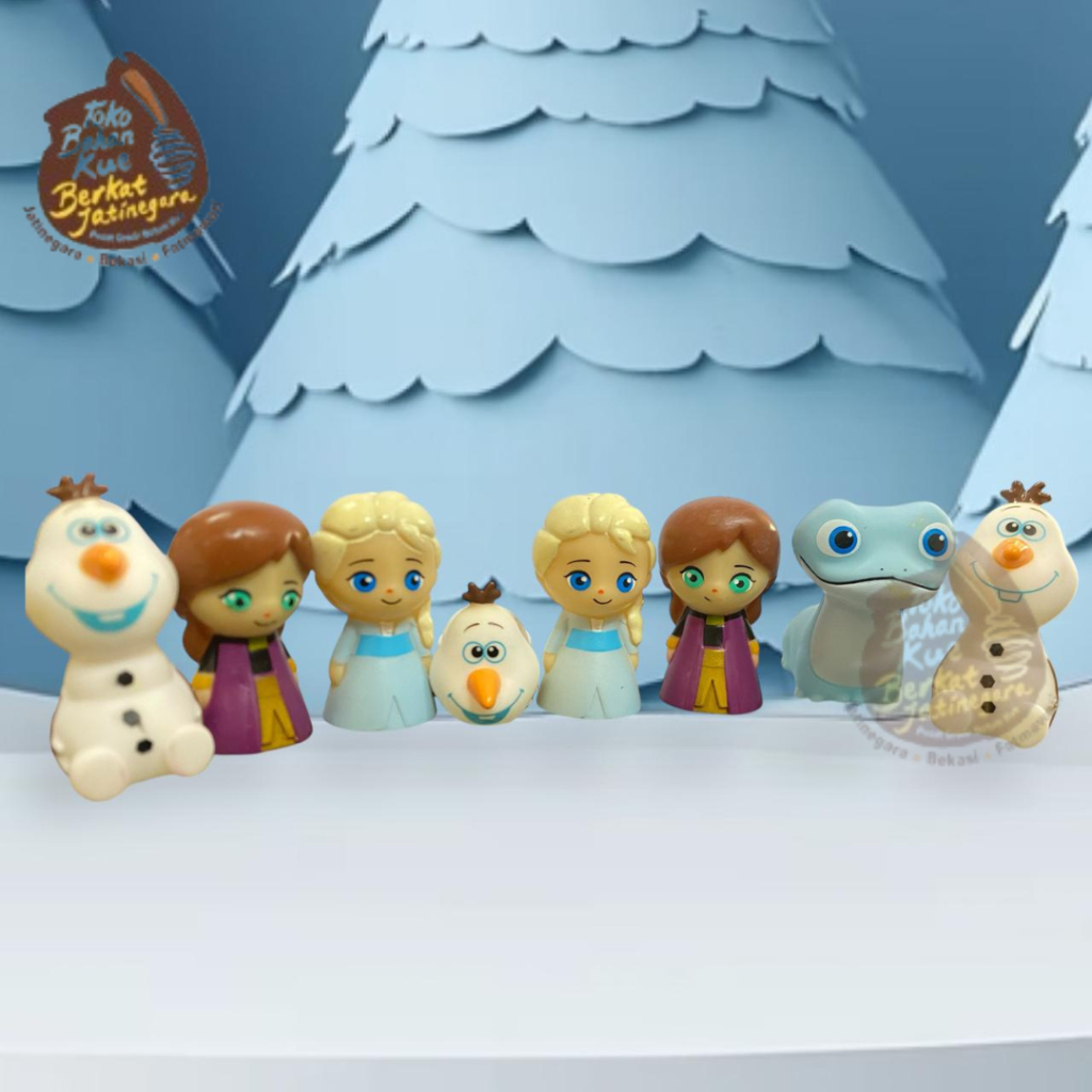 CAKE TOPPER FROZEN SET ISI 8/ TOPPER KUE KARAKTER/TOPPER FROZEN