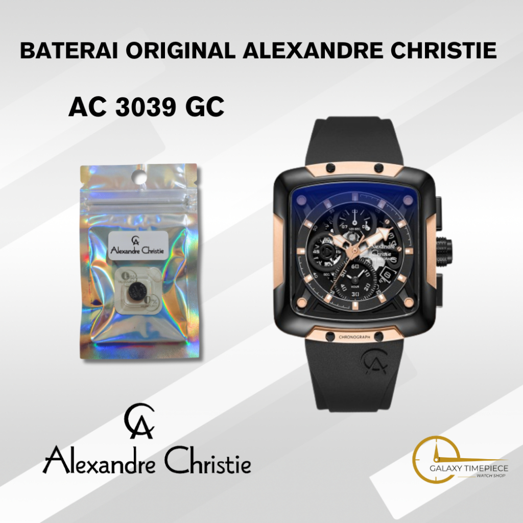 Baterai Jam Tangan Original Alexandre Christie 3039 GC