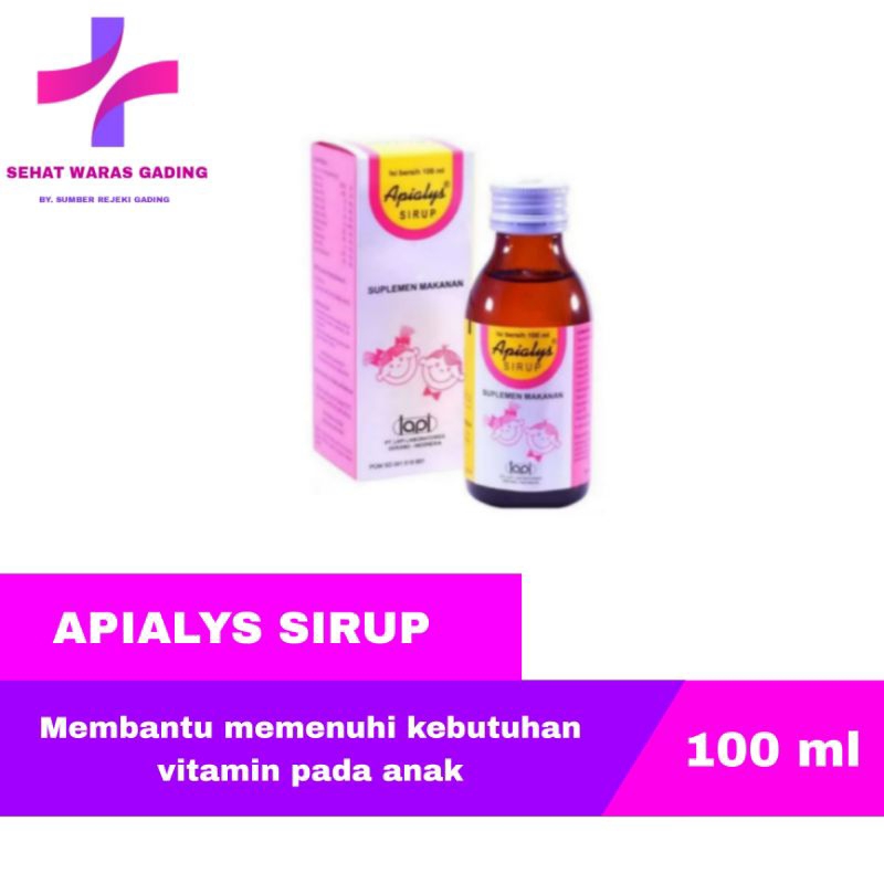 Apialys Sirup 100 ml - Asupan Vitamin Penambah Nafsu Makan Anak