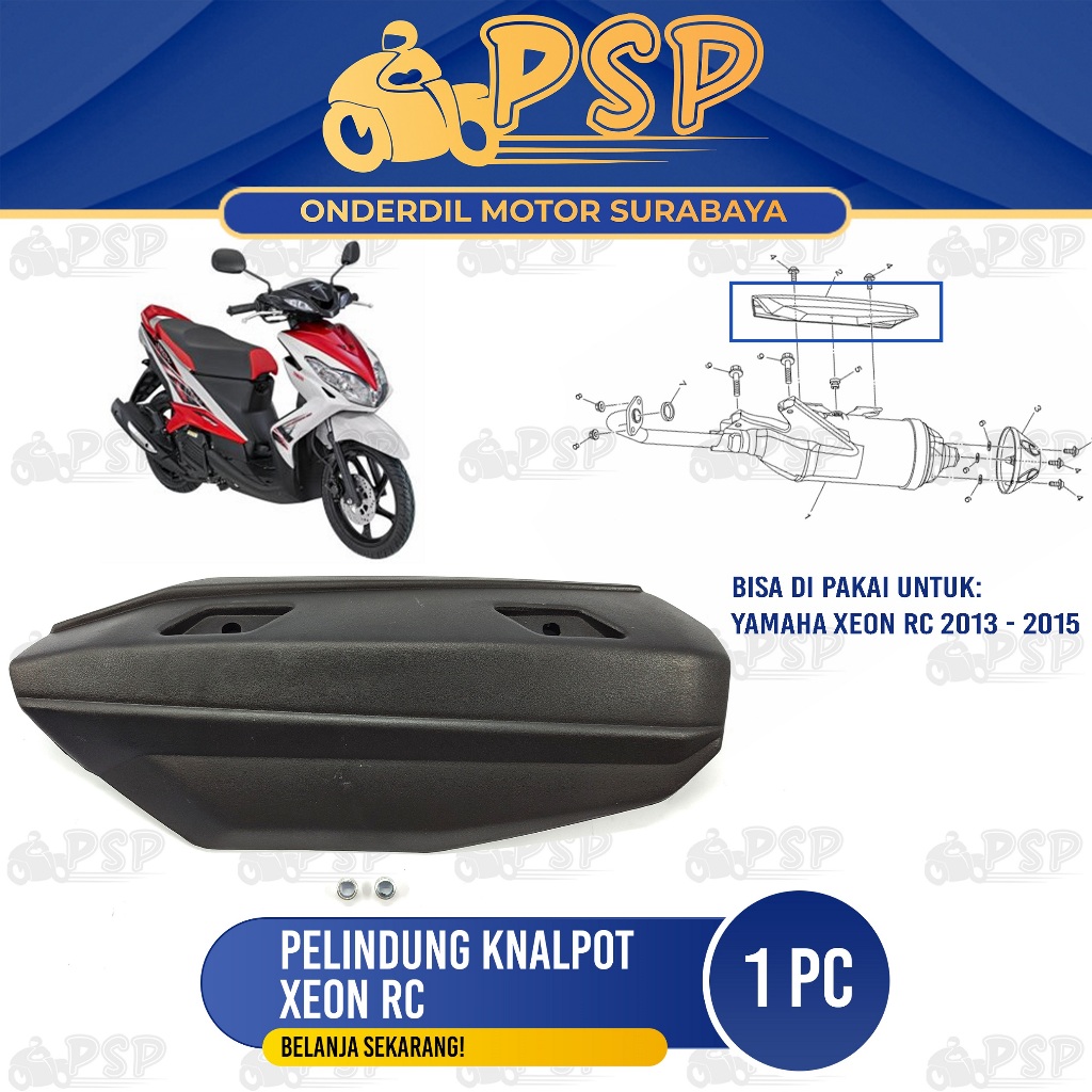 Pelindung Knalpot Xeon RC - Cover Tutup Penutup Tameng Kenalpot Yamaha Xeon GT Xeon 125