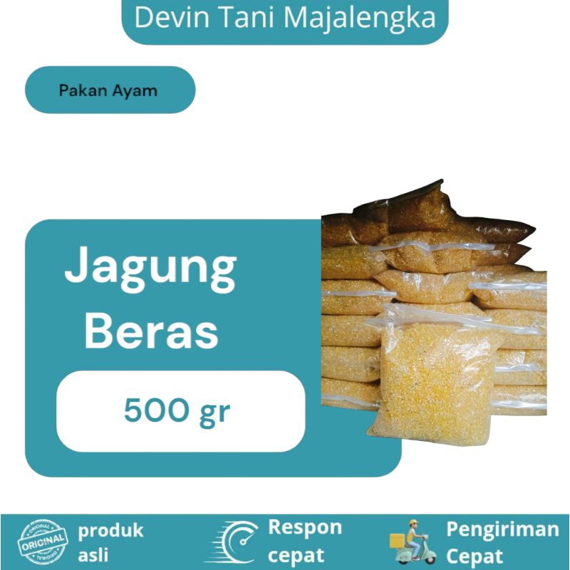 Pakan Ayam Jagung Beras kemasan Repack 500 gr
