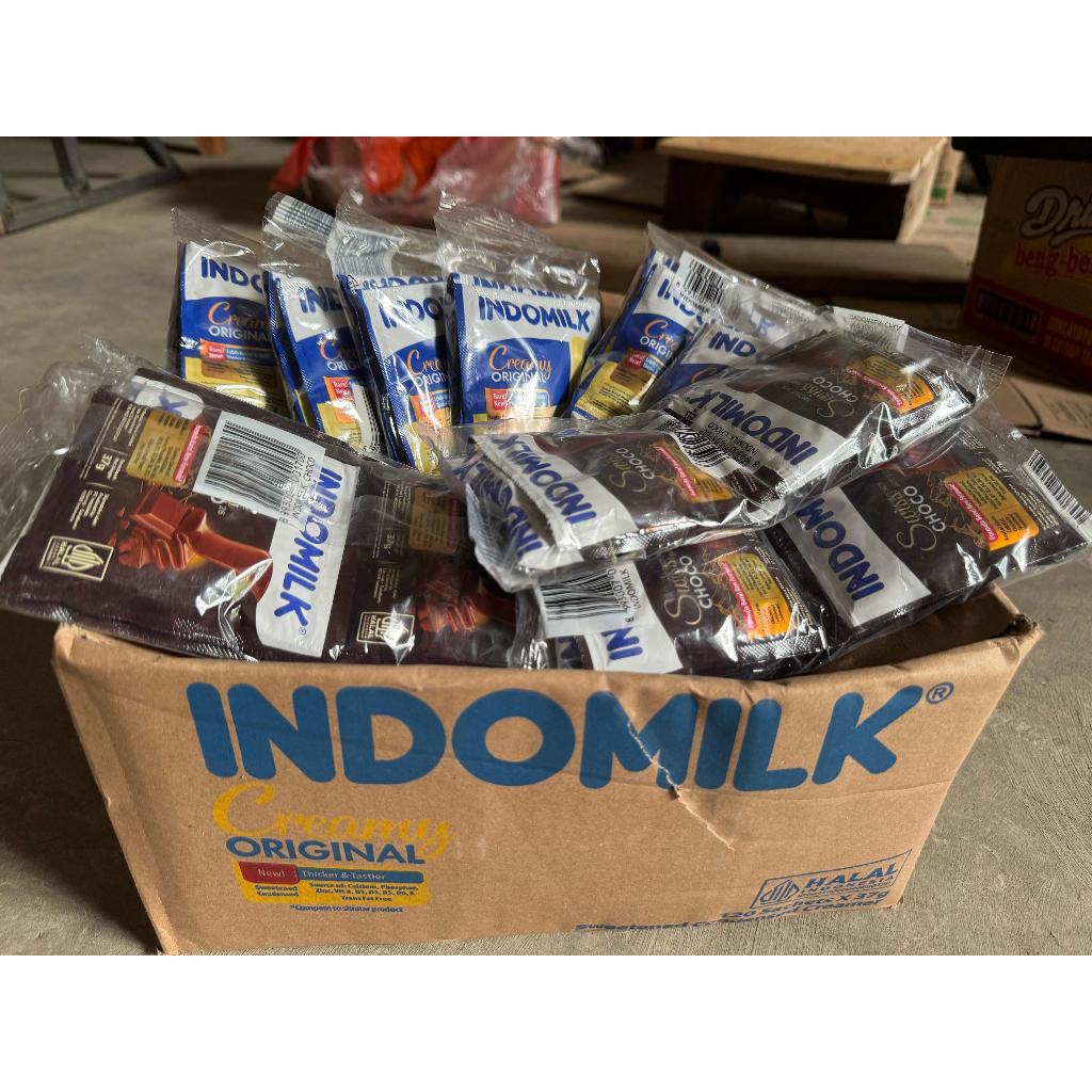 

SUSU KENTAL MANIS INDOMILK RENCENG PAKET 10POUCH DAN 1 DUS ORIGINAL & COKLAT