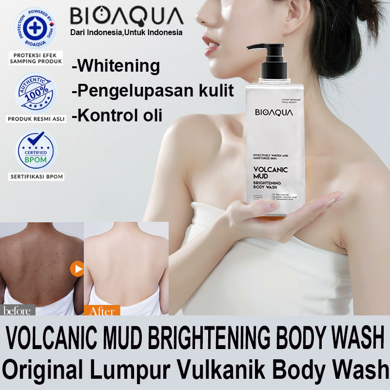 【BPOM/100%ORI】BIOAQUA Sabun lumpur vulkanik Sabun Pemutih Badan Sabun Cair Pemutih Badan Sabun Mandi