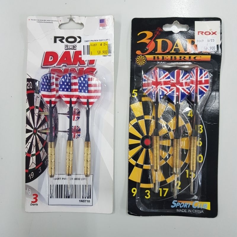 Panah busur pin pins dart Rox D2013 games permainan besi logam 1 set isi 3 original