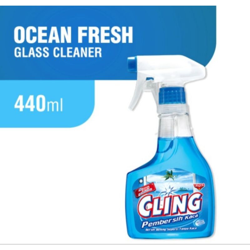 Cling Pembersih Kaca Botol Spray 440 mL