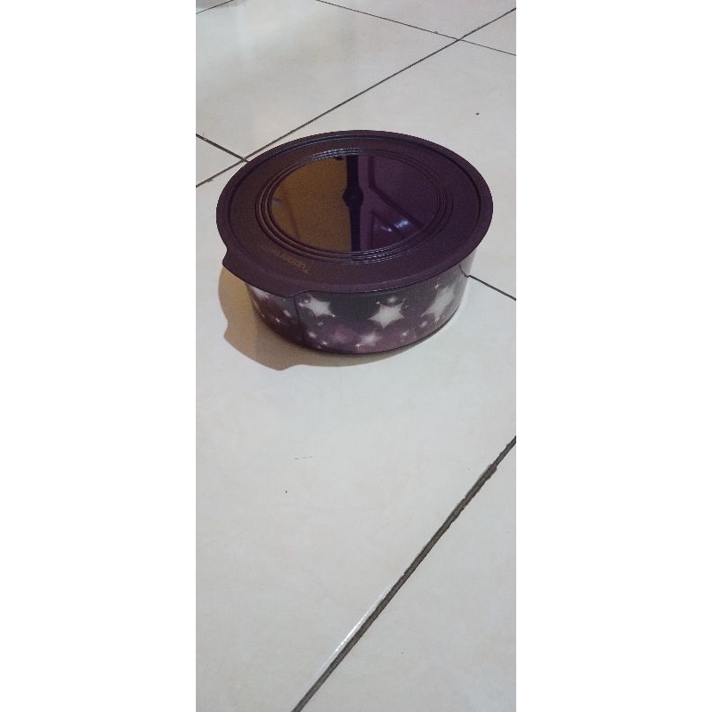 tupperware baseline round star canister 1.5 purple