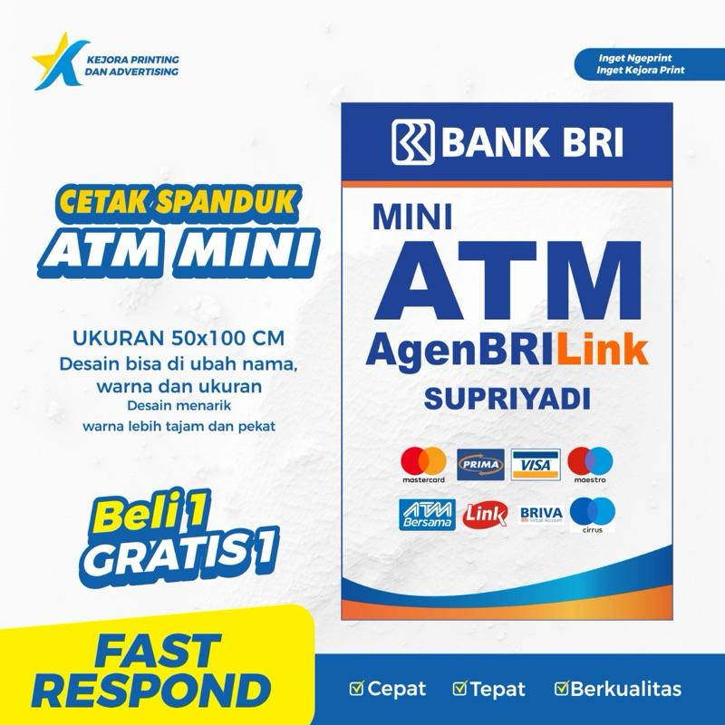 SPANDUK ATM MINI MURAH AGEN BRILINK