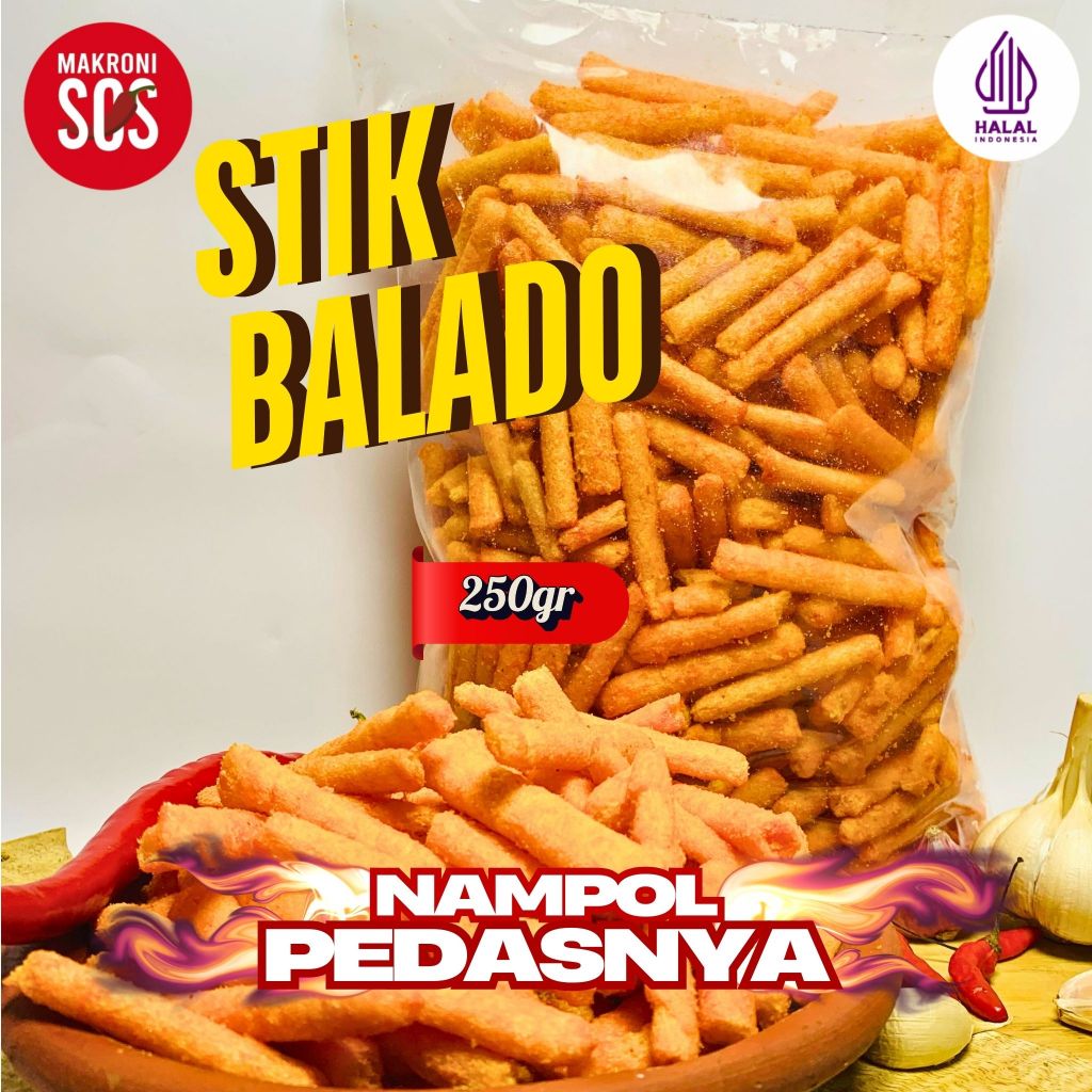 

SOS - 250 Gram Stik Balado Premium Pedas Renyah Gurih