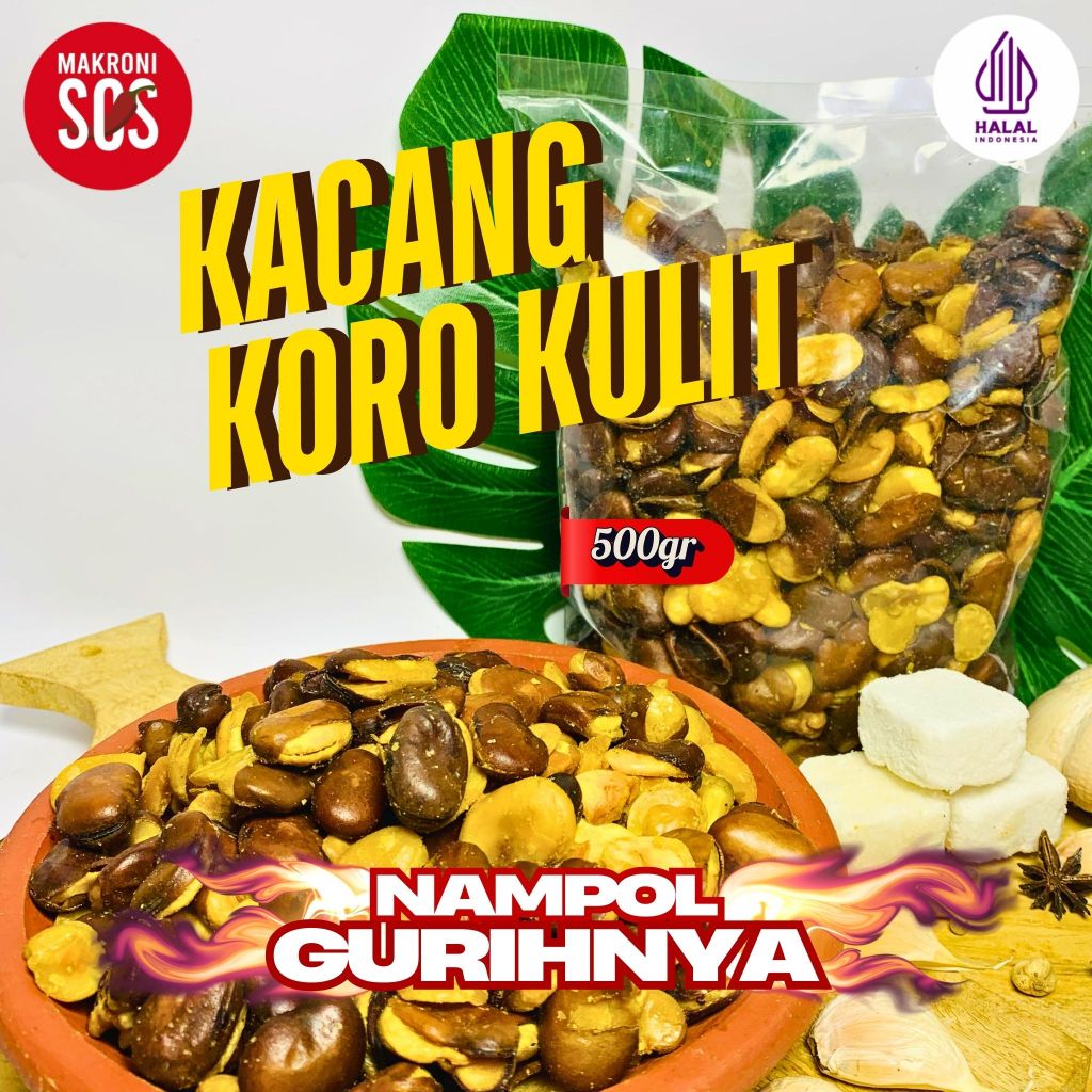 

Koro Kulit Jaipong 500Gr / 1/2Kg Kacang Kacangan Koro Kulit Rasa Asin Gurih